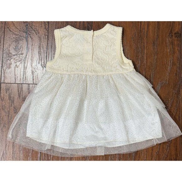 NWOT Swiggles Size 2T American Princess Dress Girl Bow Gold Embellished Tulle - Picture 2 of 8